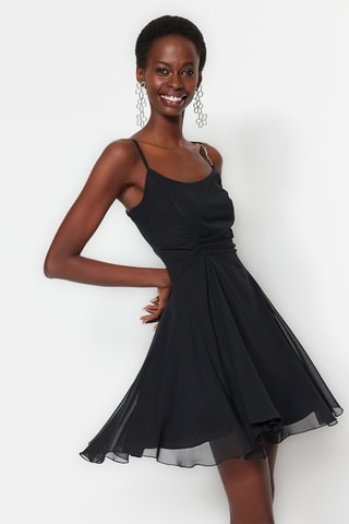 Vestido evasé - Negro