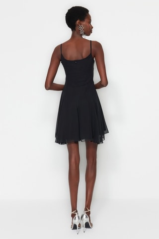 Vestido evasé - Negro