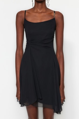 Vestido evasé - Negro