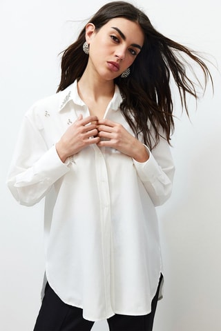 Camisa regular fit - Crudo