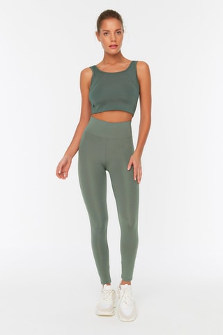 Leggings de tiro alto - Caqui