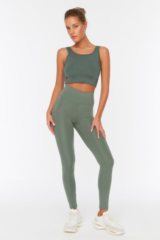 Leggings de tiro alto - Caqui