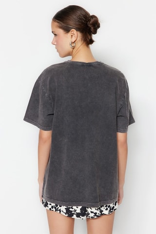 Camiseta oversize - Gris