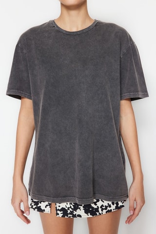 Camiseta oversize - Gris