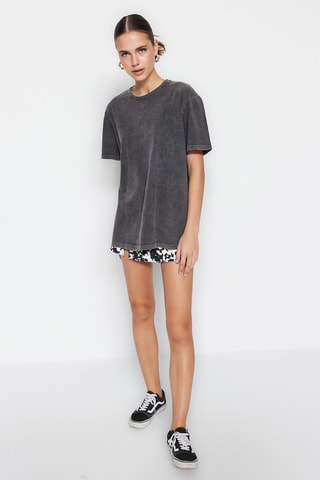 Camiseta oversize - Gris