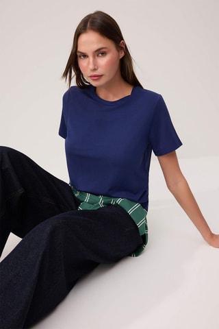 Camiseta regular fit - Azul marino