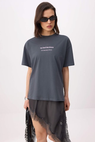 T-shirt oversize - Anthracite
