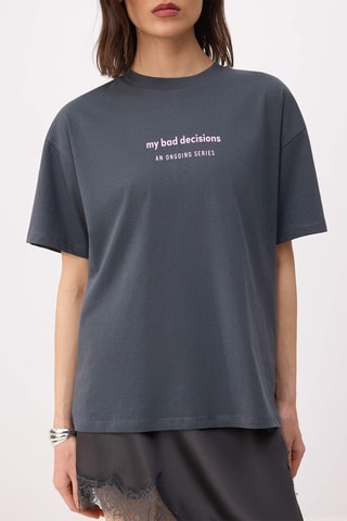 T-shirt oversize - Anthracite