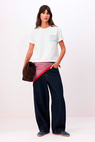 Camiseta oversize - Crudo