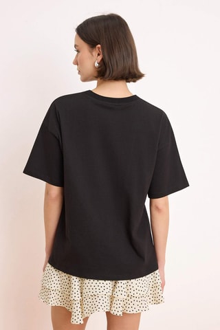 Camiseta oversize - Negro