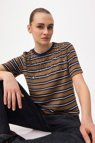 T-shirt regular - Marron