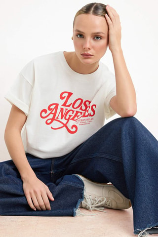 Camiseta oversize - Crudo