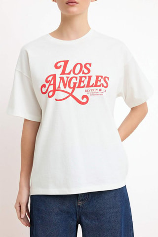 Camiseta oversize - Crudo