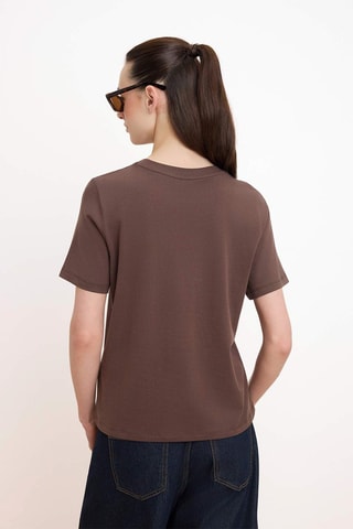 Camiseta regular fit - Marrón oscuro