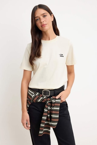 Camiseta regular fit - Crudo