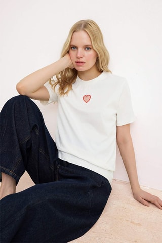 T-shirt regular - Ecru