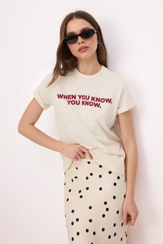 Camiseta regular fit - Crudo