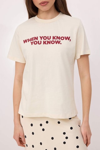 Camiseta regular fit - Crudo