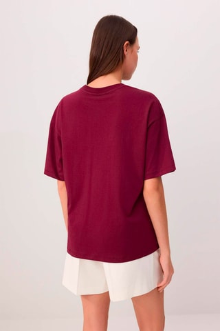 Camiseta oversize - Burdeos