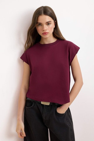 Camiseta relaxed - Burdeos