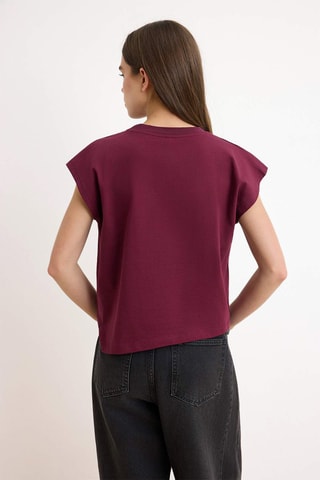Camiseta relaxed - Burdeos