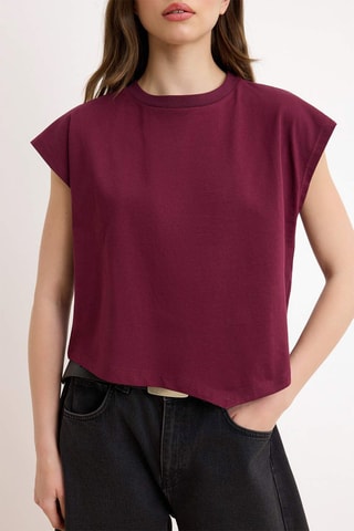 Camiseta relaxed - Burdeos