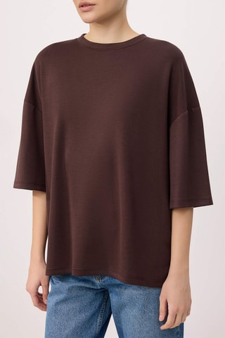Camiseta oversize - Marrón