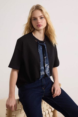 Camiseta oversize - Negro
