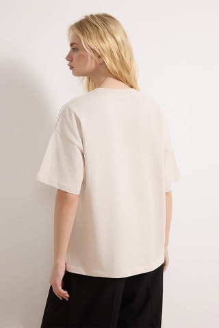 Camiseta oversize - Beige