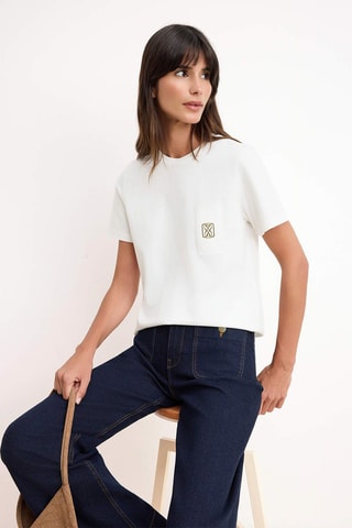 Camiseta regular fit - Crudo