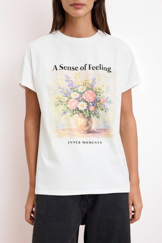 T-shirt regular - Ecru