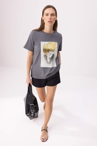Camiseta regular fit - Antracita