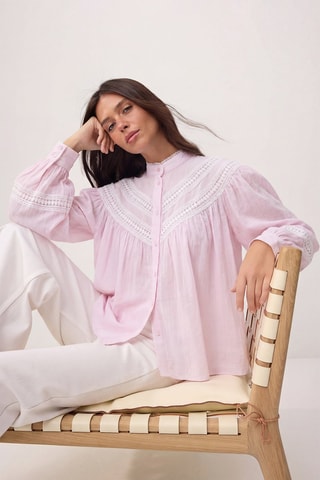 Blusa - Rosa y blanco
