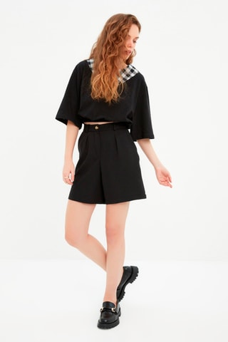 Short de tiro alto - Negro