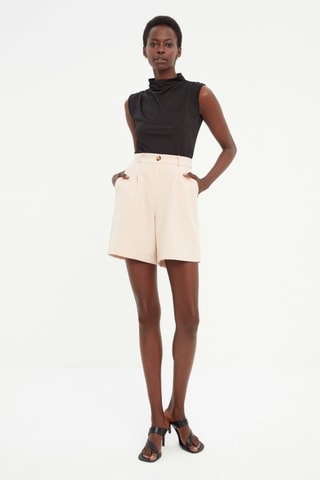 Short de tiro alto - Beige