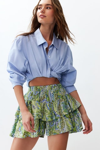 Short de tiro alto - Verde