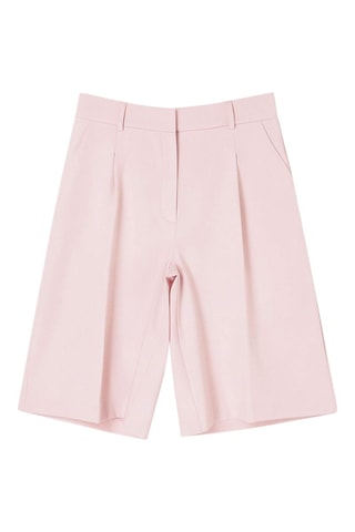 Calções de cintura subida - Rosa