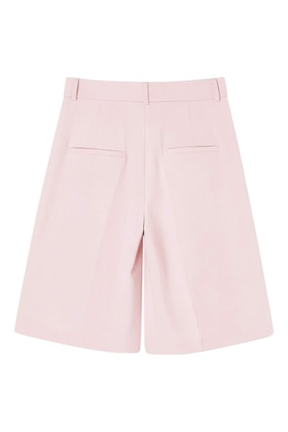Calções de cintura subida - Rosa