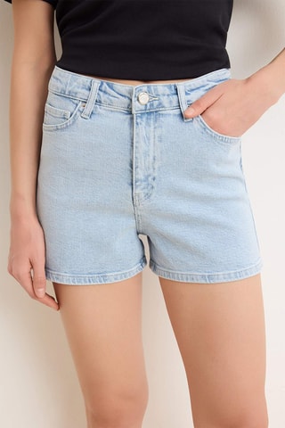 Short vaquero de tiro alto - Celeste