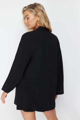 Kimono y short de tiro alto - Negro