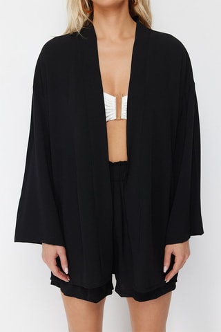 Kimono y short de tiro alto - Negro