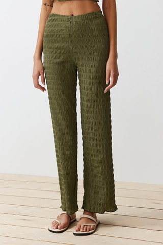 Blusa y pantalón de tiro alto - Caqui