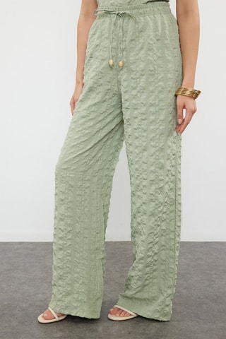 Blusa y pantalón de tiro alto - Verde claro