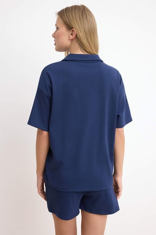 Polo oversize y short - Azul marino