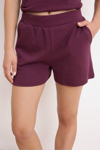 Polo oversize y short - Violeta