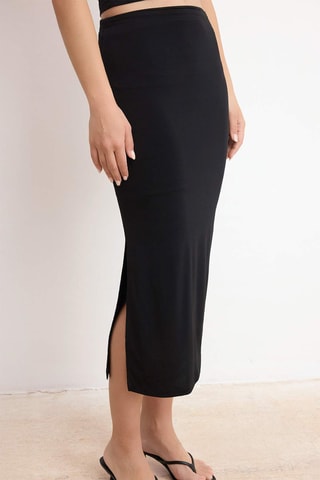 Camiseta y falda recta - Negro