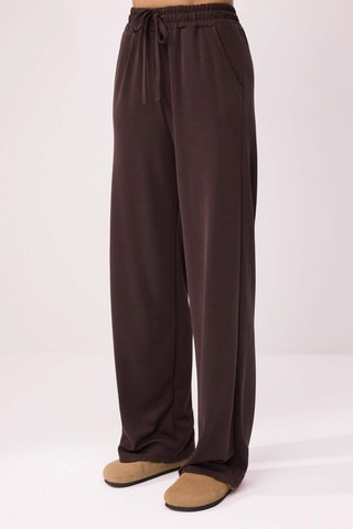 Camiseta y pantalón wide leg - Topo