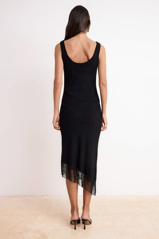 Top y falda recta - Negro