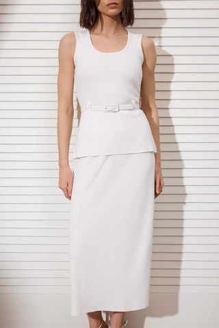 Top y falda recta - Crudo