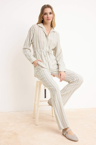 Camisa y pantalón de tiro alto - Gris